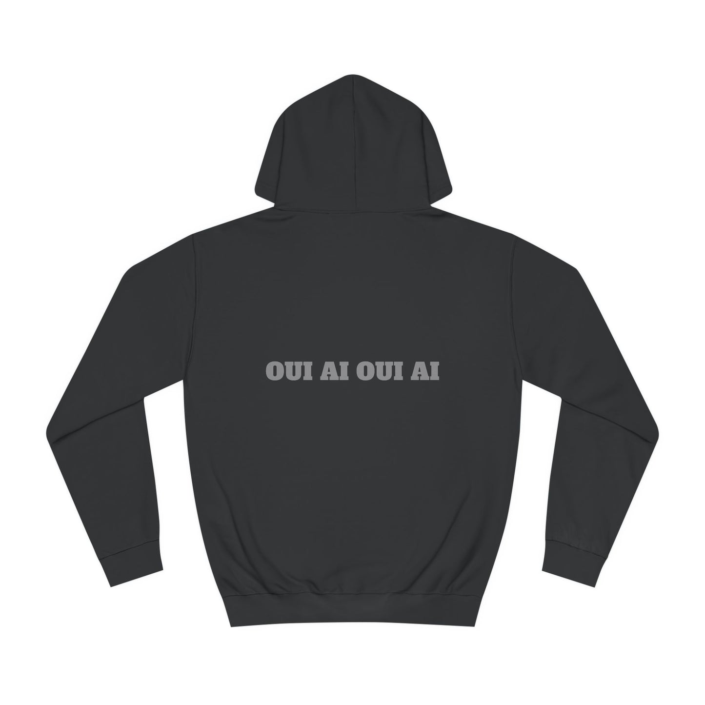 Unisex College Hoodie - Cat Design with 'OIAI OUI AI' Back Print