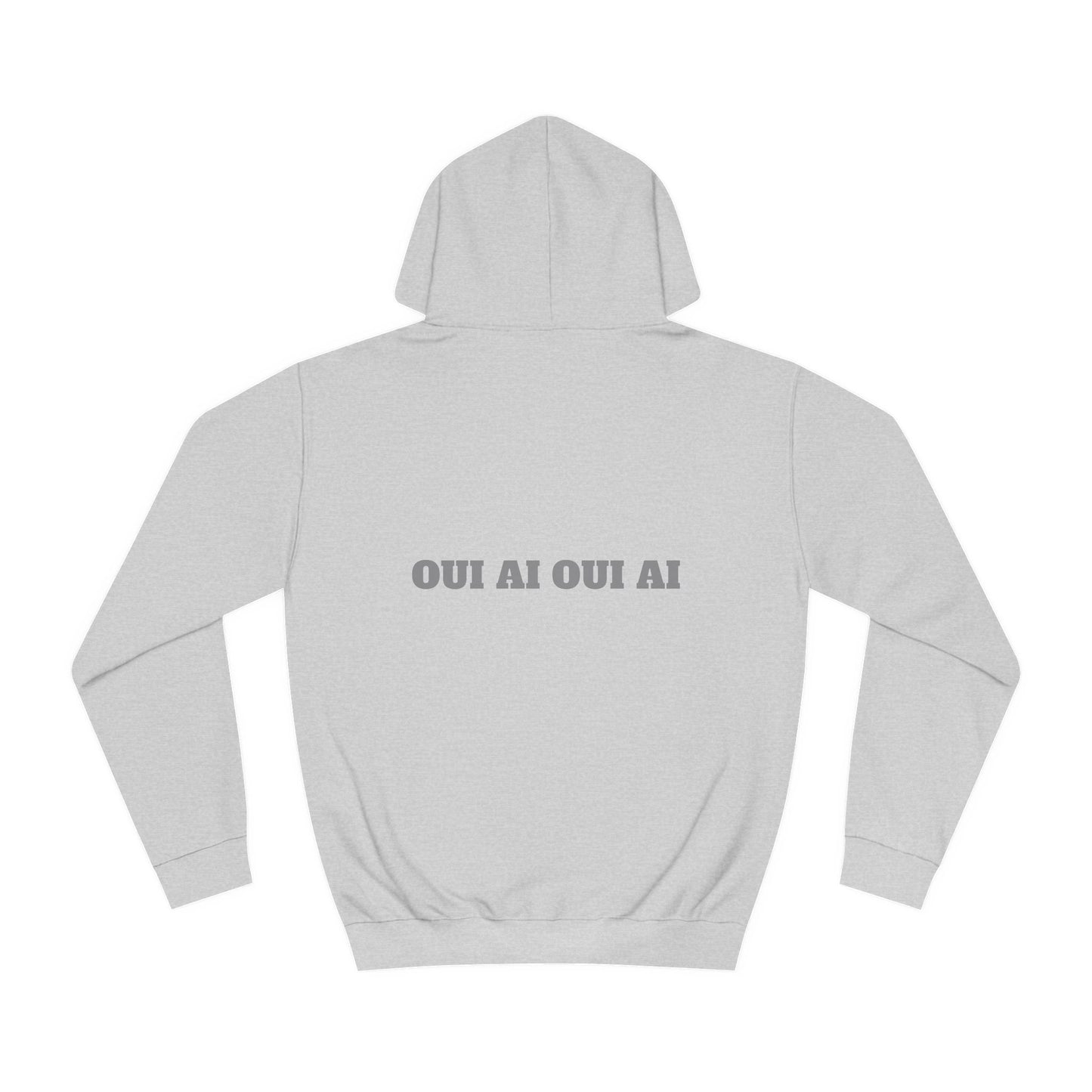 Unisex College Hoodie - Cat Design with 'OIAI OUI AI' Back Print