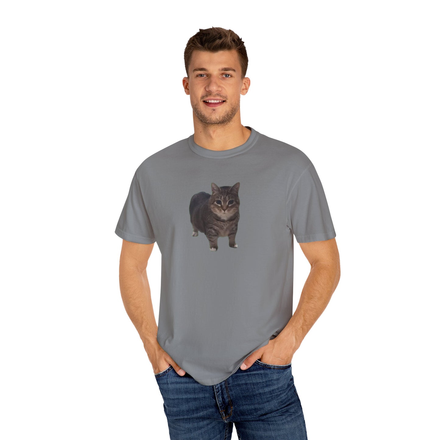 Unisex Garment-Dyed T-shirt OIA AI cat large logo