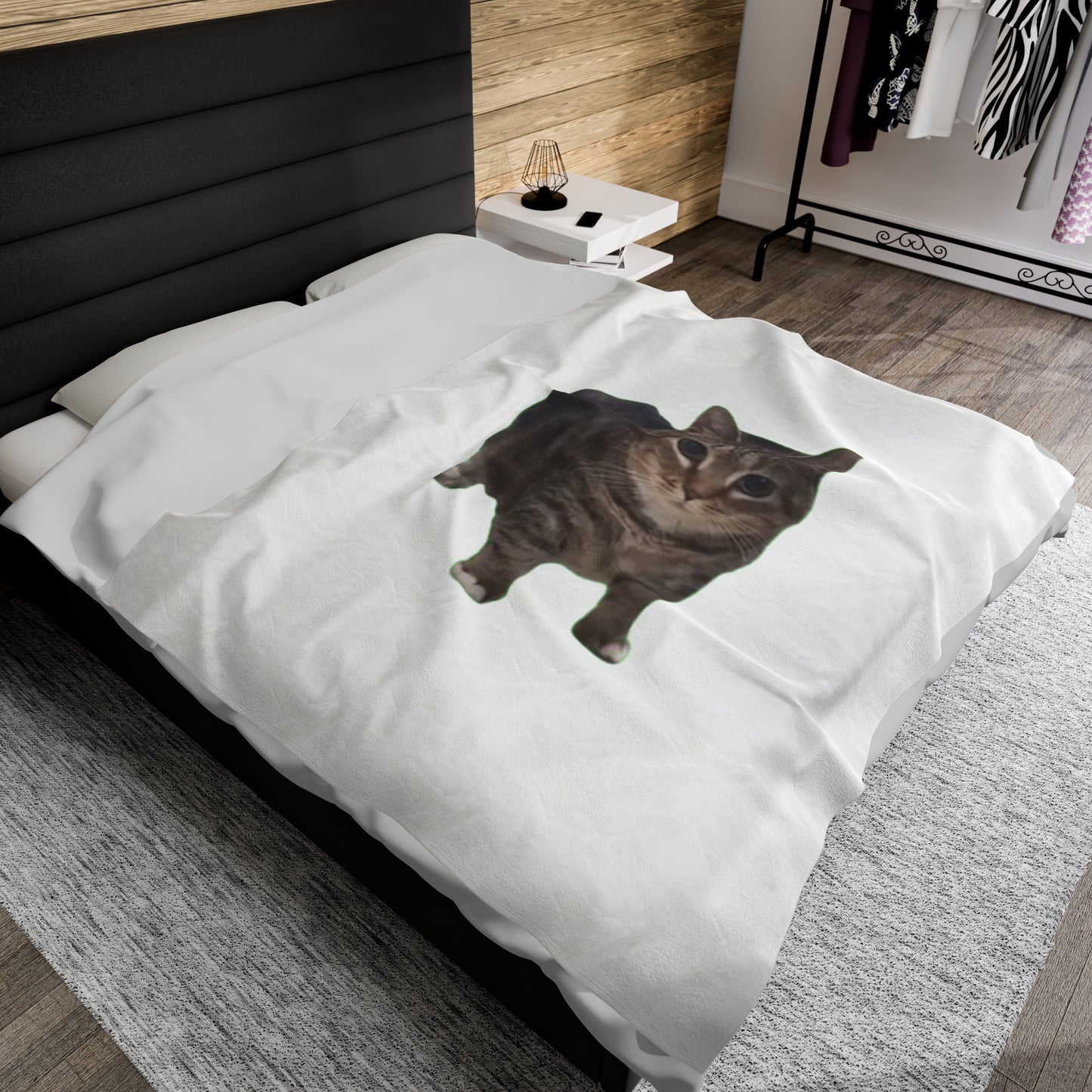 Cozy OIA AI Cat Velveteen Plush Blanket - Perfect Gift for Cat Lovers