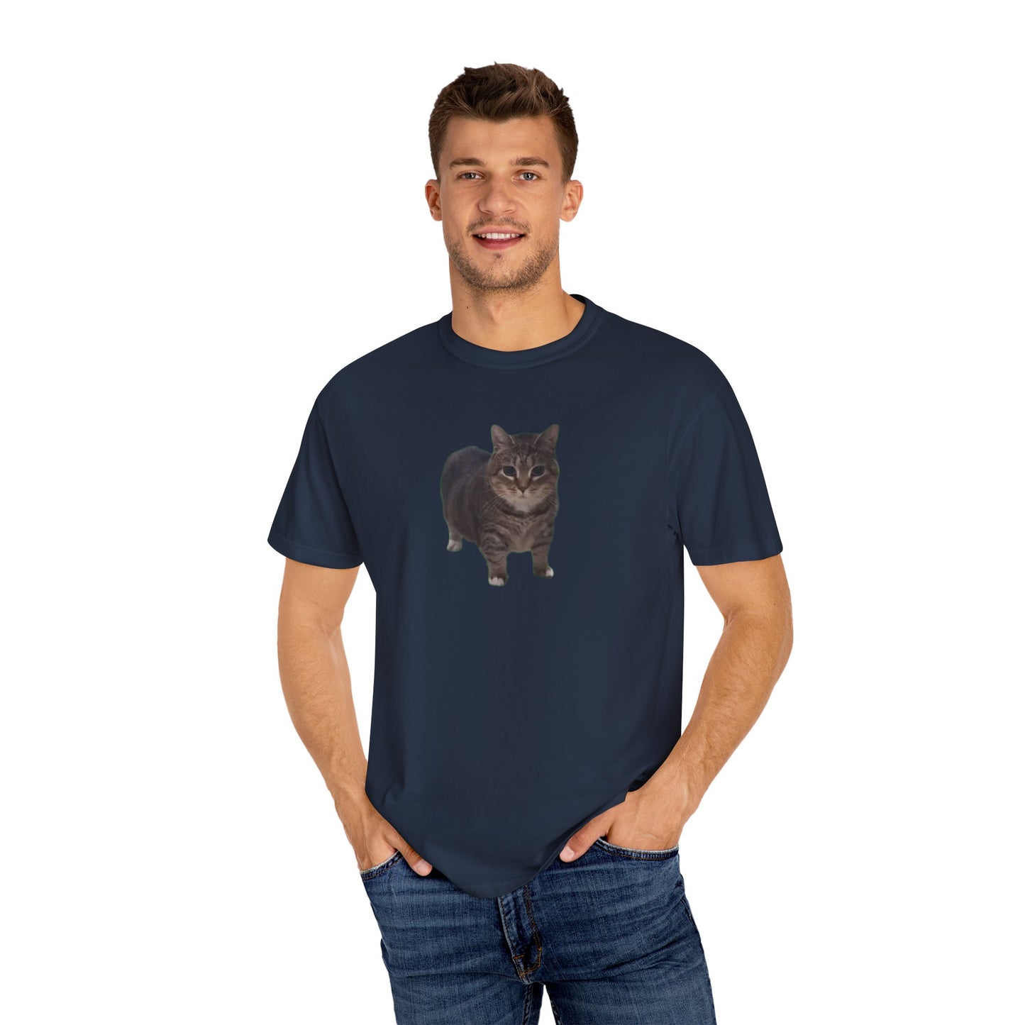 Unisex Garment-Dyed T-shirt OIA AI cat large logo